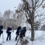 クマの森での暮らしを体感【予約型スノートレッキング（スキーハイク）】「冬の森でツキノワグマの痕跡探しツアー」