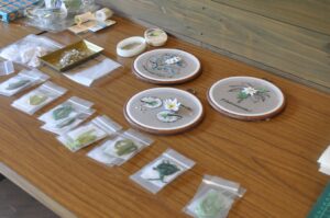 6月21日（土）・22日（日）「高山植物の壁掛け刺繍ワークショップ」を開催しました。